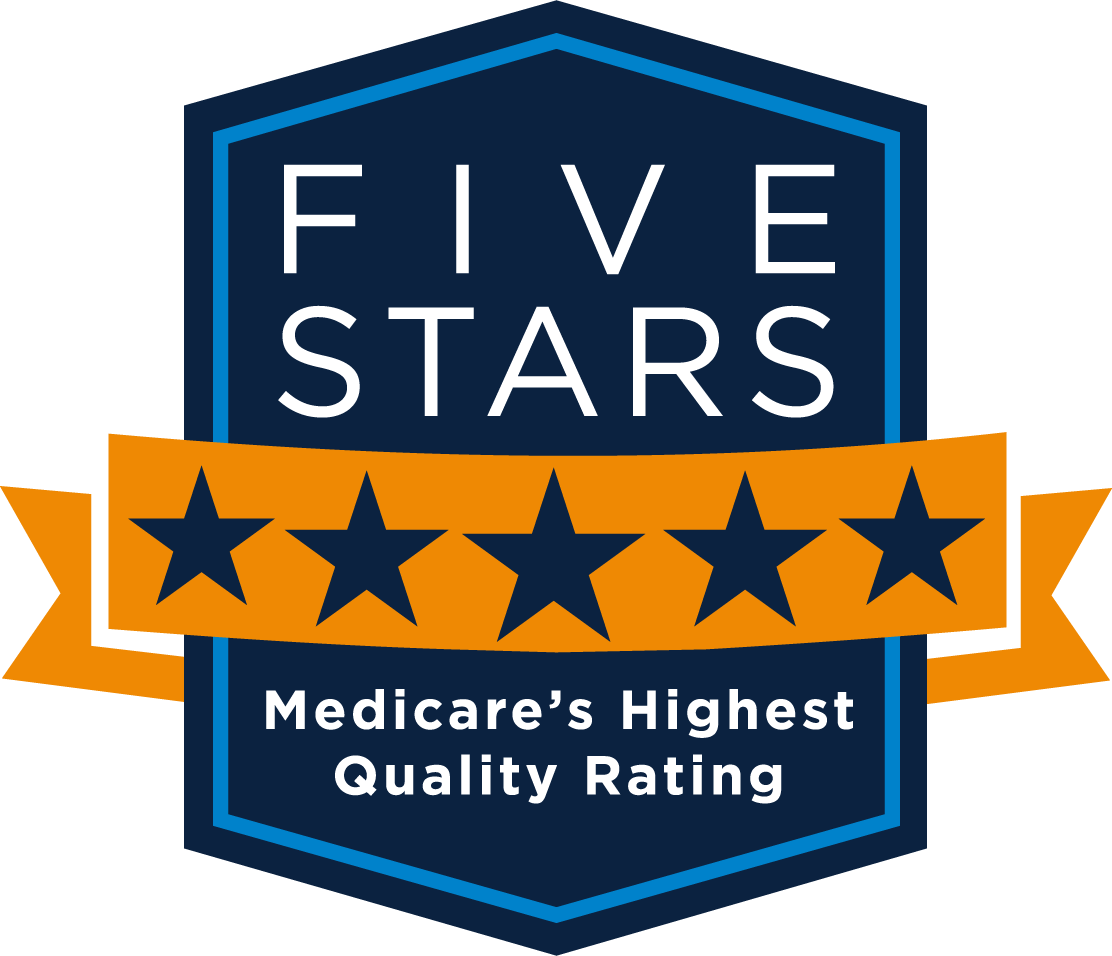 Five Stars - Medicare's Highest Rating Medicare - Five Stars Shield Logo - Medicare's Highest Rating