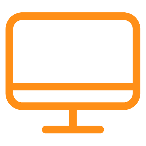 Sunsure Insurance Solutions - Computer Monitor Icon - Orange